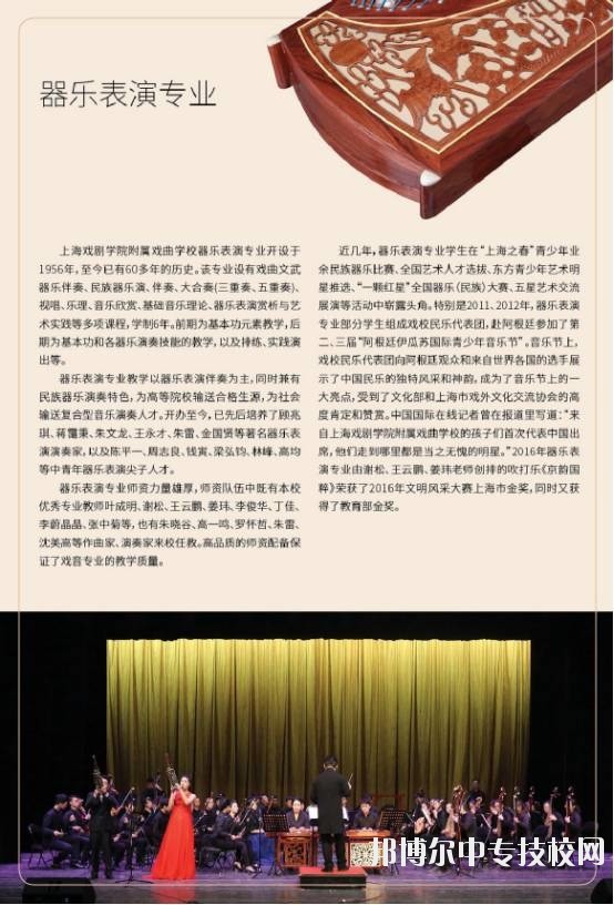 上海市戲劇學(xué)院附屬戲曲學(xué)校器樂表演專業(yè)介紹