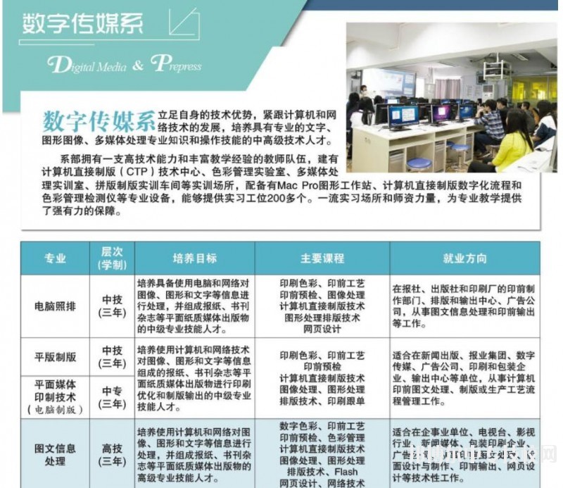 廣東省新聞出版職業(yè)技術(shù)學(xué)校數(shù)字傳媒系專業(yè)簡(jiǎn)介